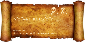 Pável Kilián névjegykártya